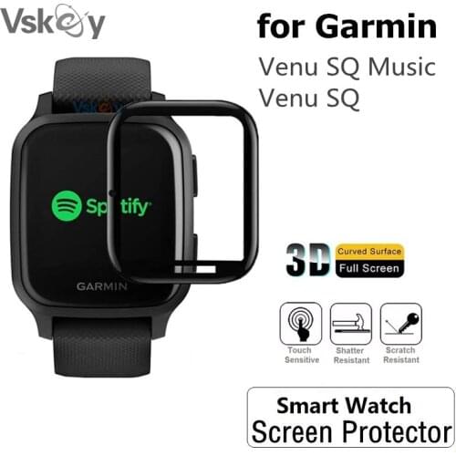 VSKEY 2PCS 3D Curved Soft Screen Protector for Garmin Venu SQ Music Smart Watch Full Cover Protective Film (Non Tempered Glass)
