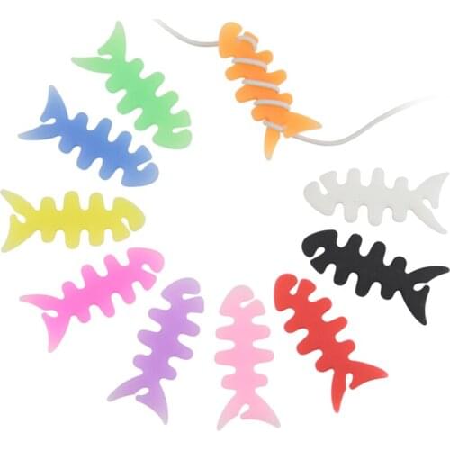 High quality Fish Bone Earphone Cable holder Winder Organizer For MP4 MP3 iPhone for all phone 500pcs/lot