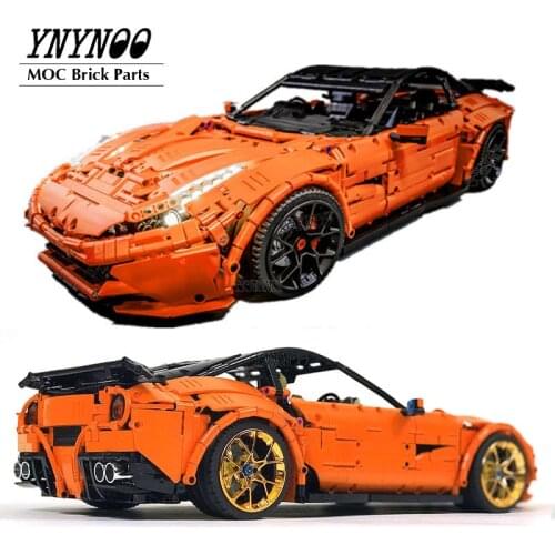 High-Tech MOC-41271 F12 NEW Buwizz Remote Control Super Sports Car Racing Building Block Bricks Assembly Model DIY Toys Gifts