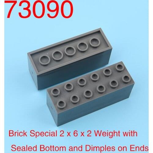 1PCS 73090 high-tech building block special brick weight is 2x6x2 bottom with sealing bottom surface and pit fitting parts