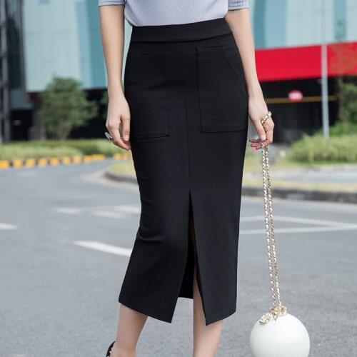 YI SI FU Slit Pencil Skirts