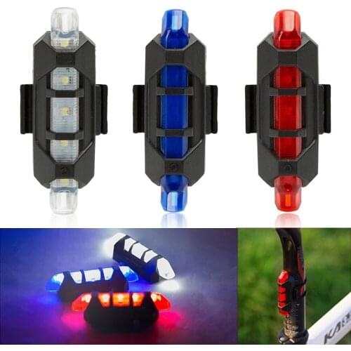 2018 New Rechargeable USB LED Bike Tail Light Taillight MTB Safety Warning Bicycle Front Rear Light Bicycle Lamp Drop ship