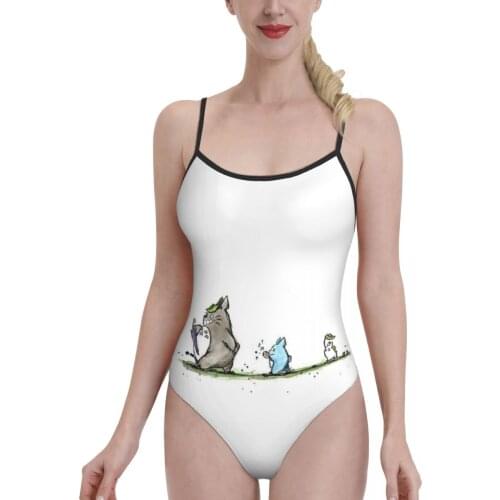 Women 2021 sexy Bikinis Totoros Lovely Cat Women Swimsuit One-Piece Bikini Japanese Anime Chibi Beach wear For Women