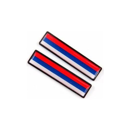 1 Pair Russia Flag Auto Emblem Badge Motorcycle decals Fairing Metal Stickers Car Styling Motorcycle Accessories