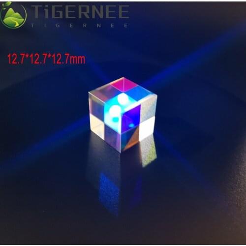 1PCS 12.7*12.7*12.7mm Optical Cube Experiments for Childrens Popular Science Spectrum Prism
