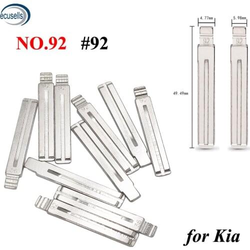 10PCS, NO.92 Universal Remotes Flip Key Blade 92# for Kia Sportage IX35 KD Remote