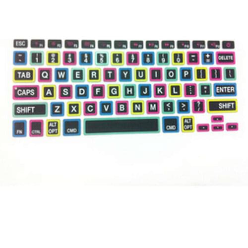 10pcs) Big Character Color Rainbow Keyboard Cover Protector for Macbook 13" Unibody Pro 13" 15" 17" Pro 15 with Retina Display