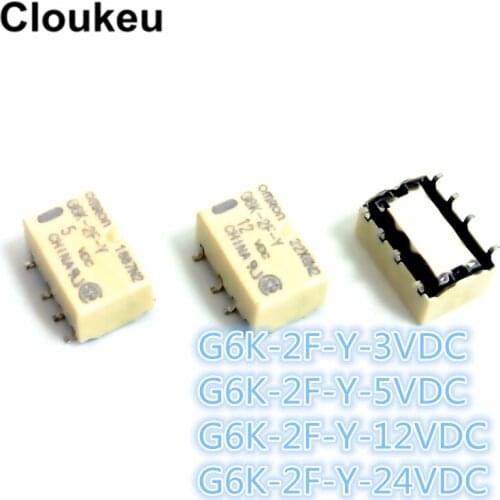 2Pcs Relay SOP8 G6K-2F-Y- 3VDC 5VDC 12VDC 24VDC DC3V DC5V DC12V DC24V 1A