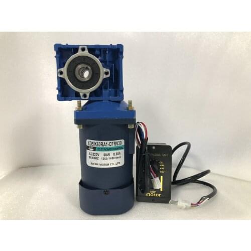 220V 60W AC low speed motor(motor + governor) RV30 worm gear motor can CW and CCW motor