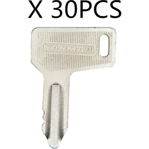 30 Pcs Ignition keys For Yanmar Takeuchi John Deere Kubota Mini Excavator Digger Loader RG60472 AT110583 933110-00301