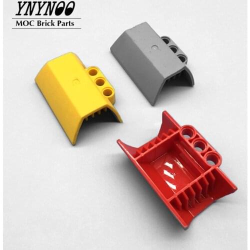 4Pcs/lot Panels 4x6 Side Flaring Intake with 3 Holes Engine Block Half / Side Intake Panel MOC Building Blocks Bricks DIY Toys