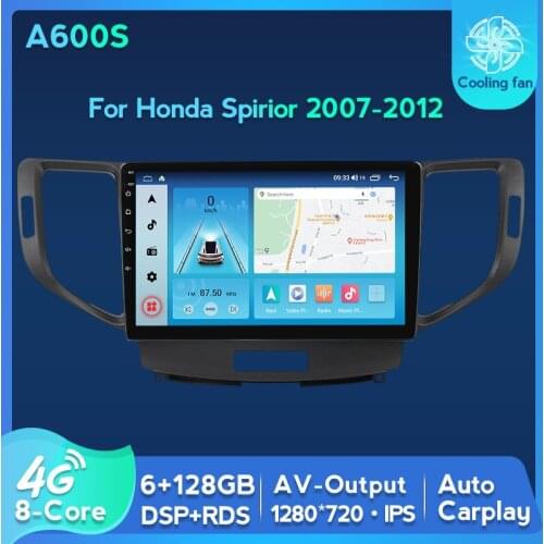 RDS DSP Car Multimedia Radio Stereo Player GPS Navigation For Honda Spirior 2007 2008 2009 2010 2011 2012 SWC AV Output Carplay