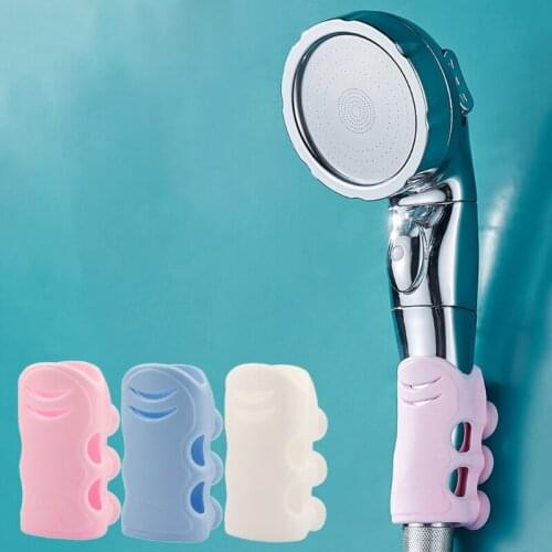 Punch-free Shower Bracket Water Heater Nozzle Bathroom Silicone Shower Suction Cup Fixed Base Frame Shower Accessories