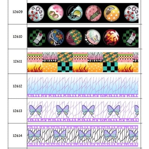 DHK 50yards Japan Cartoon Printed Grosgrain Ribbon Accessory Hairbow Headwear Decoration DIY Wholesale OEM S1374