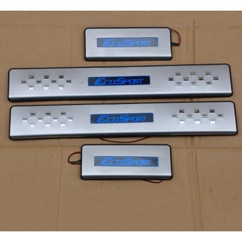 For Ford Ecosport 2013-2014 High-quality stainless steel LED car threshold guard anti-scratch protection car accessories
