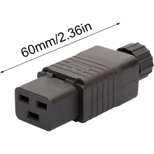 IEC PDU UPS 16A 250VAC 320 C 19 plug, IEC C19 DIY plug conector Rewirable Socket