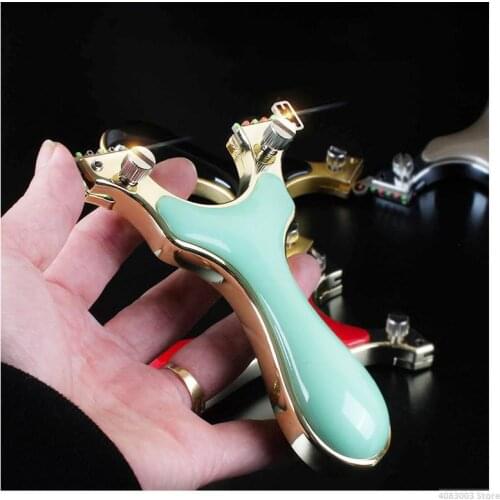 Outdoor hunting tool Professional Fast Bow Hunting Catapult Big Power Rubber Band Slingshot Set Material is Stainless steel