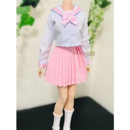 Custom 1/6th PL179 Pink School Uniform Model for 12" Female Body