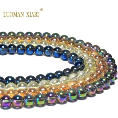 Wholesale Round Colorful Crystal Quartzs Natural Stone Beads For Jewelry Making DIY Bracelet Necklace 6/8/10/12mm Strand 15