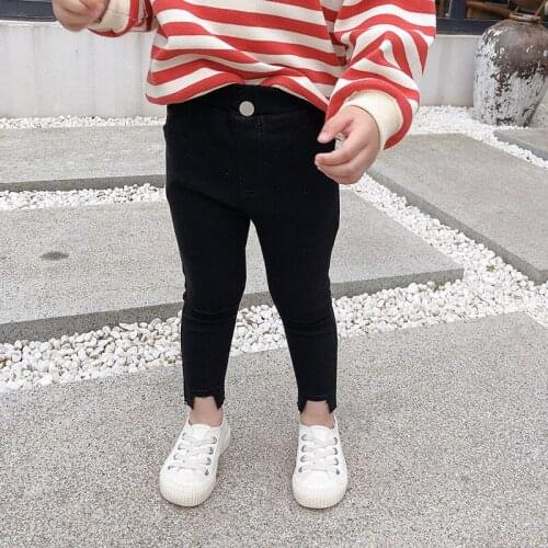 Toddler Girls Leggings Elastic Waist Casual Skinny Pants 2 3 4 5 6 7 Years Baby Girl Pants Spring Autumn Trousers Black Legging