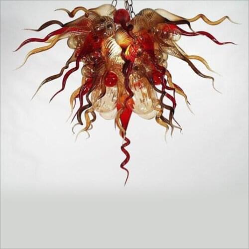 Top Design Colored Handmade Blown Glass Big Chandelier Hotel Big French Vintage Chandelier