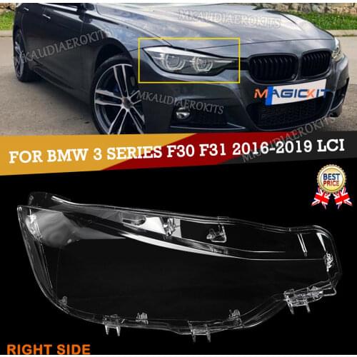 MagicKit Right LED Headlight Polycarbonate Lens Cover For 2016-2019 BMW F30 F31 3 Series