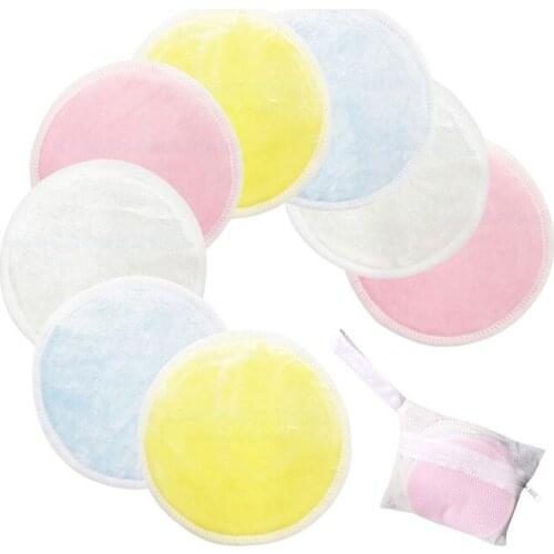 Reusable Cotton Pads Make up Facial Remover Double layer Wipe Pads Nail Art Cleaning Pads Washable with Laundry Bag