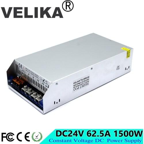 Regulator DC24V Power Supply Switching 62.5A 1500W Driver Transformer 110V 220V AC To DC 24V SMPS Module for LED CNC Print Motor