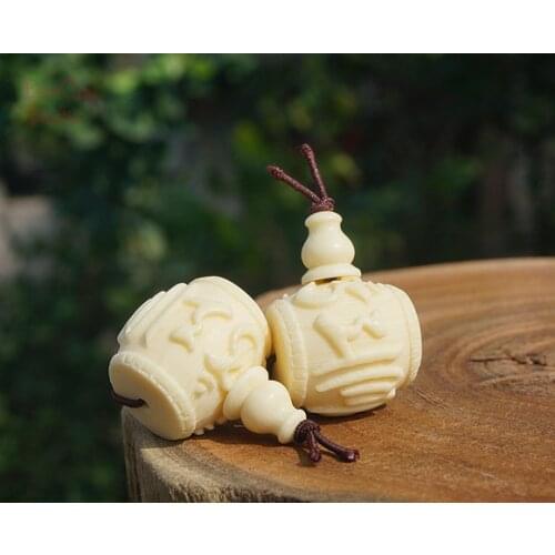 Natural Bovine Bone Guru Bead Ox Bone Carved Om mani padme hum Mala Bead Japa Beads Bracelet Jewellry Findings DIY Accessories