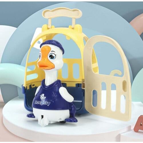 Pressing Duck Car Inertial Pull Back Baby Pull-back Car Pressing The Head Will Move Clockwork Kids Cute Pet Toys