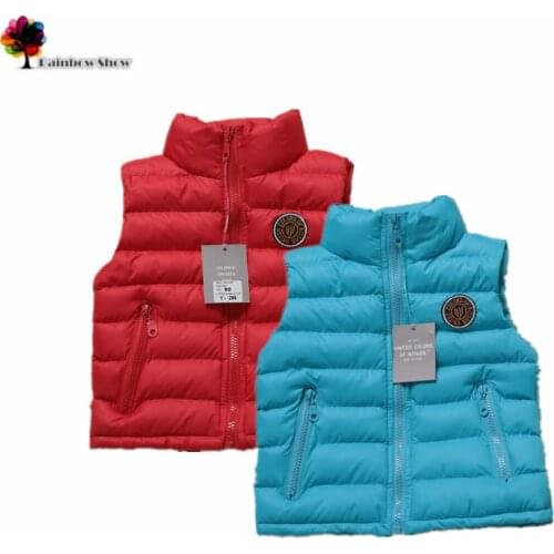 United Colors of Kitson Brand New Children Clothing Winter Spring Fall Boys Girls Thin Casual Vests Solid Waistcoat