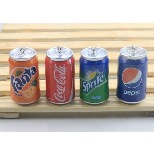 Novelty Earrings Korea Earrings Weird Jewelry Resin Simulation Cans Coke Bottle Drink Bottle Keychain Pendant