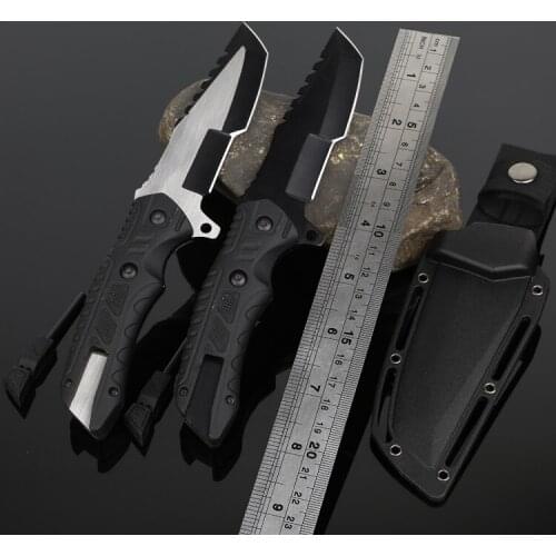 8.86'' Fixed Blade Knife with Sheath Outdoor Survival Tactical Knife Multi-function Camping Hunting Knives EDC Self-defense Tool