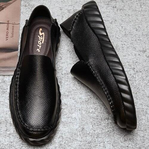 Shoes flat loafers causal Mens comfortable for spring sale zapatos casual sapatos casuales masculino 2020 leather de cuero mens