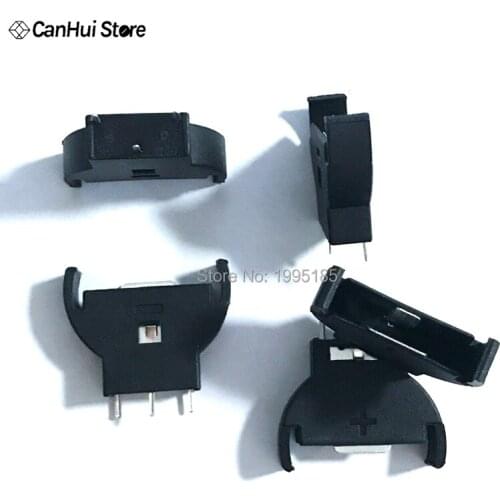 50Pcs/Lot CR2032 CR2025 Button Battery Box Vertical Battery Coin Cell Holder Upright Mount Case Socket 3 Pin Electronic Tool