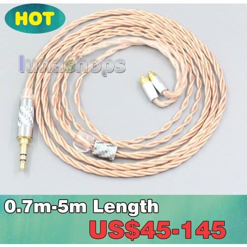 3.5mm 4.4mm 2.5mm XLR Silver Plated OCC Shielding Coaxial Earphone Cable For Dunu dn-2002 LN007197