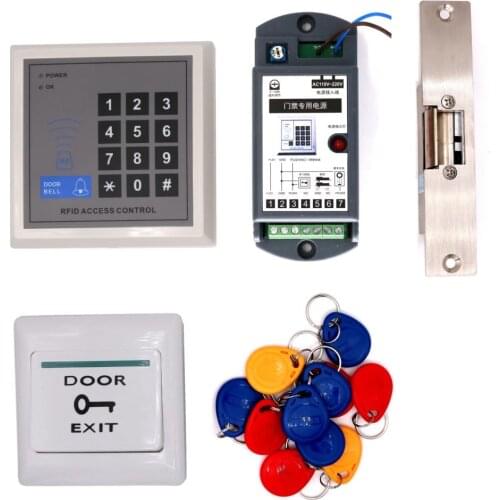 RFID 125Khz Proximity Card Password Entry System Door Gate Access Control system Kit Electric Strike