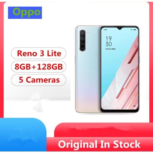 Original Oppo Reno 3 Lite 5G Mobile Phone Snapdragon 765 Android 10.0 6.4" OLED 8GB RAM 128GB ROM 48.0MP Screen Fingerprint VOOC