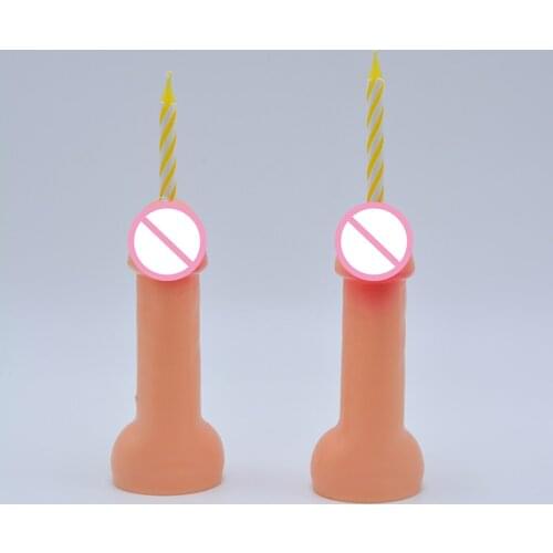 Funny Hen Party Favor Penis Boobie Shape Wine Bottle Stopper Reusable Plastic Mini Willy Candles for Bachelorette Bachelor Party