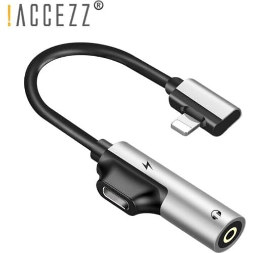!ACCEZZ 3.5mm Earphone Connector For iphone X 8 7 Plus 2 in 1 Lighting AUX Splitter Cable For iphone Audio Charger Adapter Cable