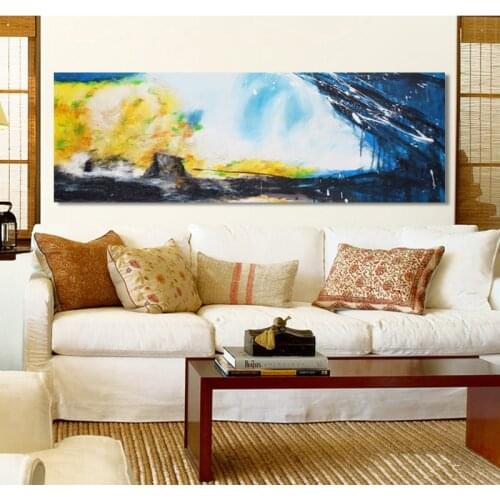 Modern Abstract Art Oil Painting on Canvas Posters and Prints Wall Art Colorful Abstract Storm Pictures for Living Room Decor