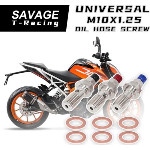 Universal M10x1.25 Brake Cylinder Oil Hose Screw Motorcycle Accessories Banjo Bolt CNC Stainless Steel Air Cap Tubing Screws