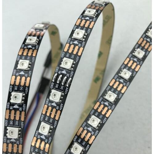 WS2815 DC12V addressable full color RGB 5050 LED strip;60leds/m;5m;non-waterproof;IP33;BLACK PCB