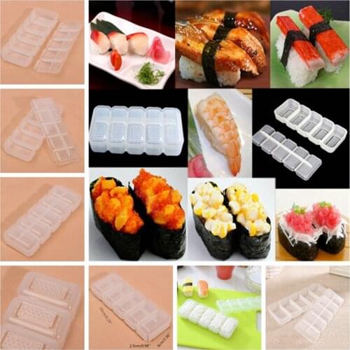 Japan Nigiri Sushi Mold Rice Ball 5 Rolls Maker Non Stick Press Bento Tools