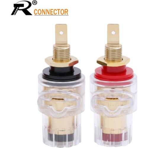 10PCS New arrival binding post banana socket connector 4mm banana plug amplifier speaker terminals Non-magnetic banana connector
