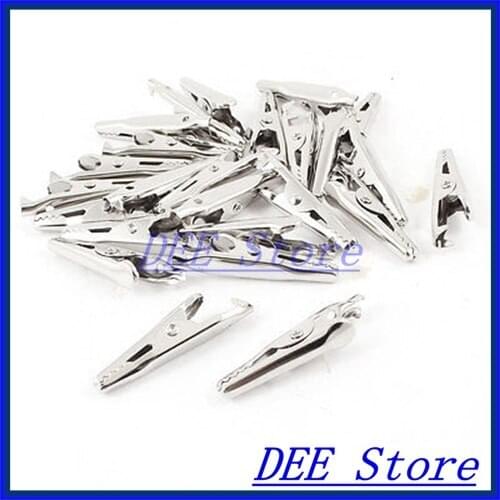 25 Pieces 8mm Jaw Open Width Insulated Alligator Clips Test Lead Clamps