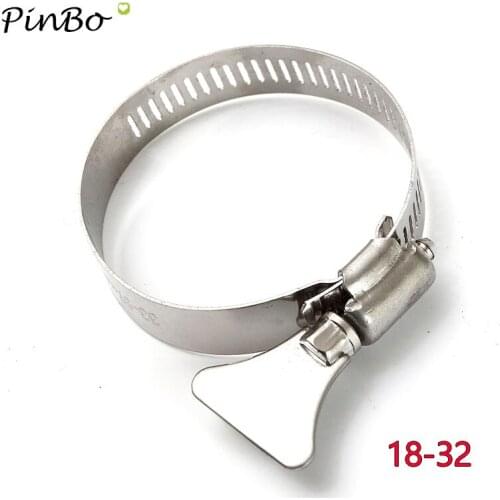 5pcs/set 18-32mm Stainless Steel 304 Jubilee Hose Clip Mini Fuel Line Clamp Diesel Petrol Pipe Clamps with handle