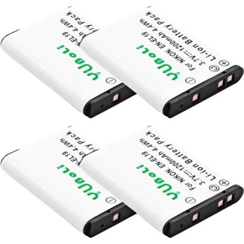 4Pcs EN-EL19 EN EL19 ENEL19 Rechargeable Camera Batteries for Nikon S2500 S2600 S2700 S3100 S3200 S3300 S3500 S4100 S4150 S6500