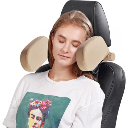 Car Neck Headrest Pillow Cushion Seat Support Head Restraint Seat Pillow Headrest Neck Travel Sleeping Cushion for Kids Adults