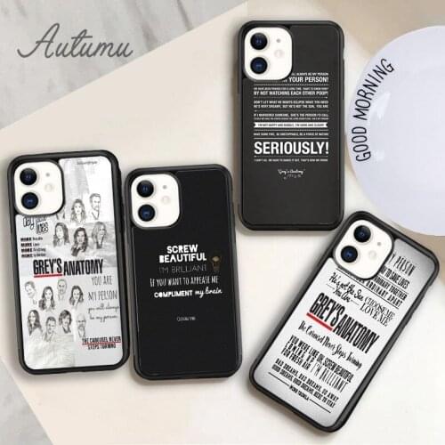 You're My Person Greys Anatomy Phone Case for iPhone 11 12 Pro Max mini X XR XS SE 2020 5 6S 7 8 Plus Samsung S9 S10 Cover shell